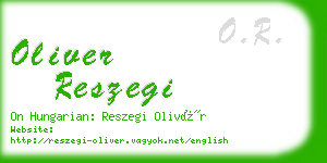 oliver reszegi business card